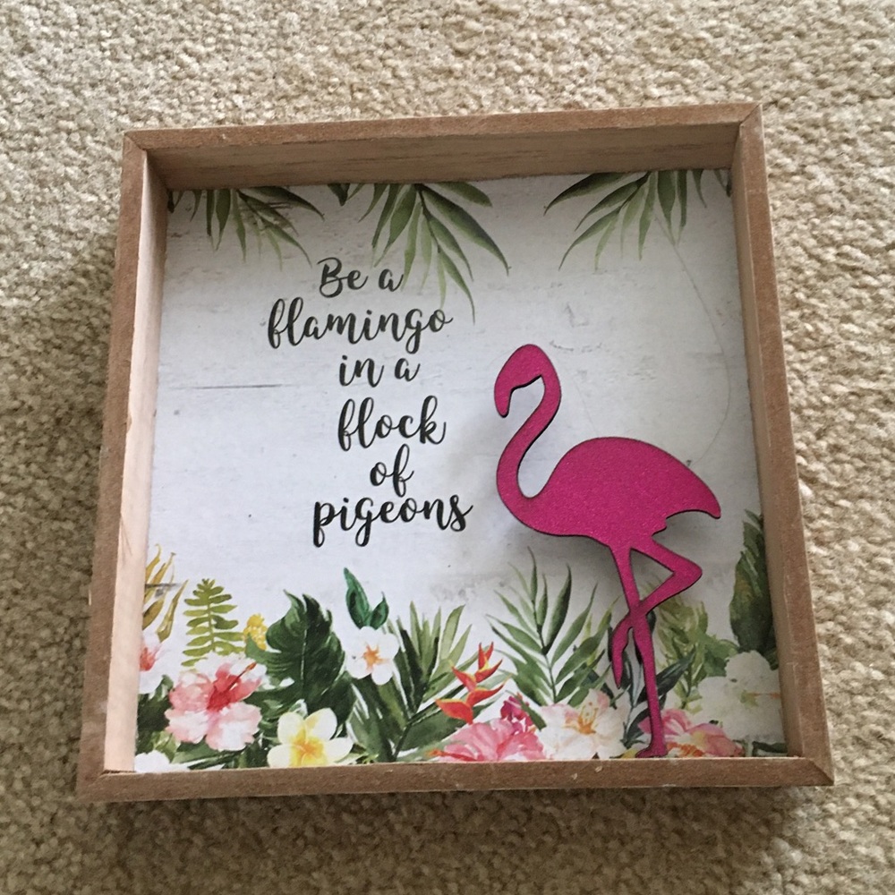Flamingo 3D Wood Frame